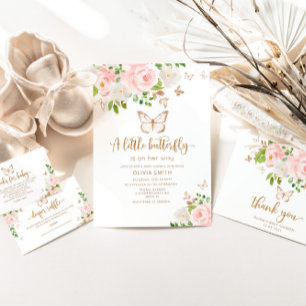 Rosa Schmetterling Baby trivia Baby-Dusche Spiel