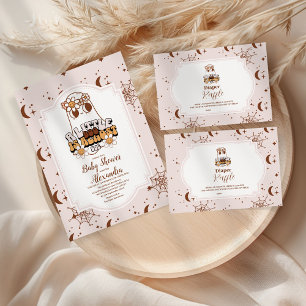 Groovy Halloween Little Boo Baby Shower Pappteller