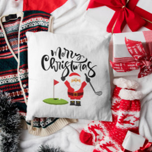 Carte Postale Chariot de golf avec Santa Claus Let Par Tee Golfe