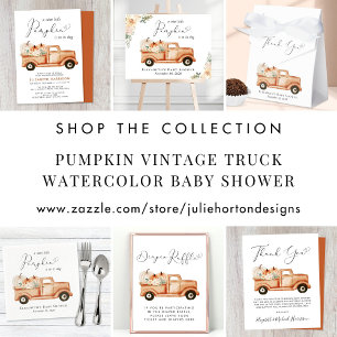 Pumpkin Floral Truck Virtual Baby Dusche laden