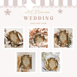 Invitation Mariage Élégant Vintage Floral Frame