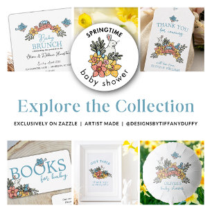 Invitation Baby shower de Brunch du printemps