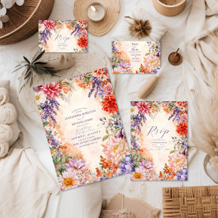 Boho Viktorianisch Royal Floral Wedding Save The Date