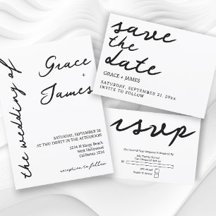 3 Fotografien Personalisierte Hochzeit Dankeskarte