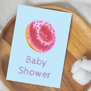 Niedliche Donut-Babydusche Einladung