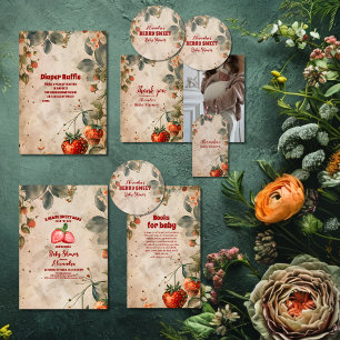 Strawberry Baby Sweet Dusche Runder Aufkleber