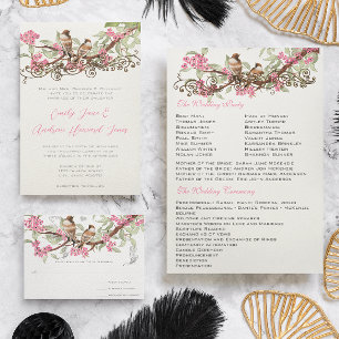 Marokkanisches Foto Rosa Navy Love Bird Kirry Blos Einladung