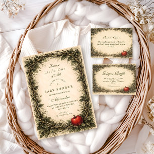 Invitation Fête de Bébé Forêt de Pommiers de Bois