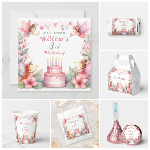 Bezauberter Rosa Feengarten - Geburtstag Geschenkschachtel