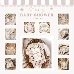 Invitation Fraise Berry 1ère fête d'anniversaire