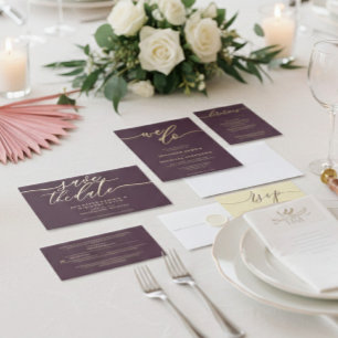 Details Signature Einfache Mitternachtsfeige RSVP Karte