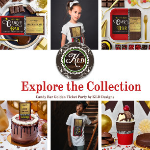 Étiquette Billet d'or de la barre de bonbons personnalisée