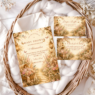 Whimsical Pink Boho-Windel-Raffle Begleitkarte