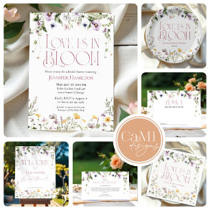 Liebe ist in Bloom   Aquarellfarbenes Brautparty Acryleinladungen