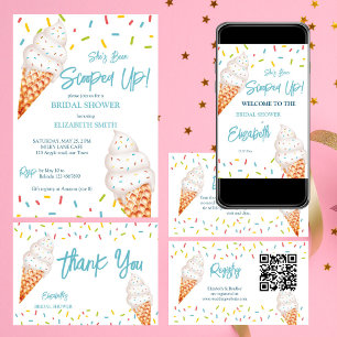 Eiscreme-Brautparty personalisiert Pappteller