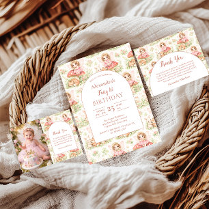 Invitation Fée d'anniversaire du jardin enchanté