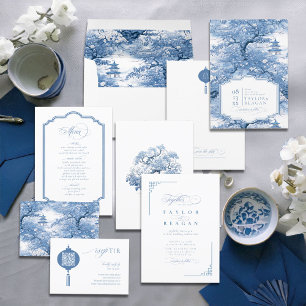Chinoiserie Wedding ID1094, Inspiriert Porzellan Save The Date