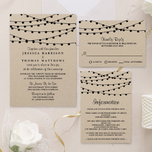 Invitation Collection de Mariages Rustic Kraft