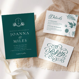 Einladung zur Hochzeit der Vintagen Botanischen Mo