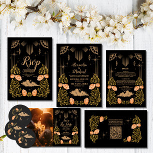 Foto Celestial Midnight Black Stars Hochzeit Save The Date