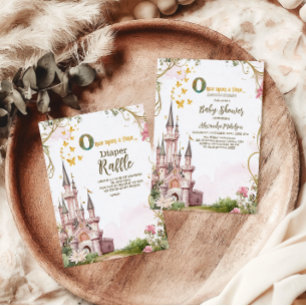 Pink Gold Little Princess Royal Diapper Raffle Begleitkarte