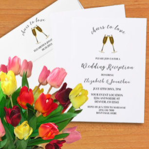 Invitation Salles D'Amour Champagne Verres Réception De Maria