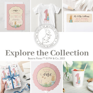 Peter Rabbit   Baby Girl's First Birthday Pappteller