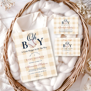 Vintage Baseball Boys Baby Shooting Books for Baby Begleitkarte