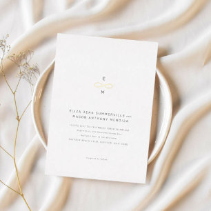 Graues Unendlichkeitssymbol Minimal Chic Einladungspostkarte