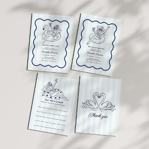 Invitation Week-end de célibataire Preppy Love sur le lac