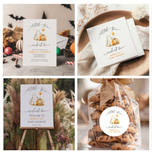 Niedlich Ghost Pumpkin Boo Halloween Kinderdusche Runder Aufkleber