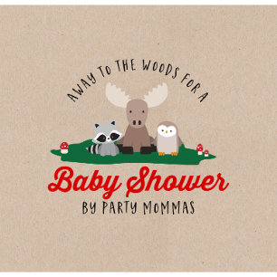 Lumberjack Baby Shower Woodland Tiere Rustikal Einladung