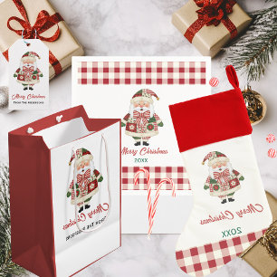 Süßer personalisierter Weihnachtsmann Weihnachtsfe Pappteller