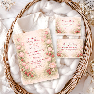 Berry Sweet Strawberry Windelverlosung Begleitkarte