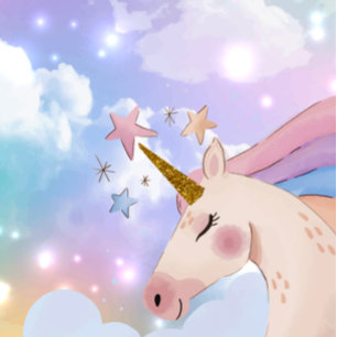 invitations d'anniversaire de la licorne rose et v