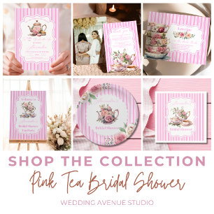 Serviette En Papier Fête des mariées de thé floral rose doux