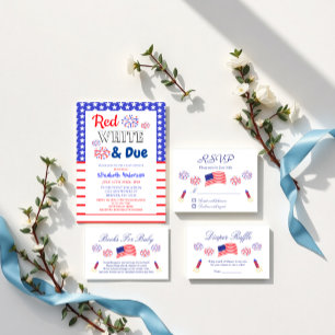 Cartons Réponse Fête de bébé patriotique pétard