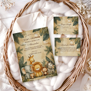 Serviette En Papier Fête de Bébé sur le thème des Créatures de la Forê