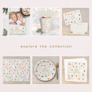 Niedlich frohe Weihnachts-Fotokarte ein Bild Feiertagskarte