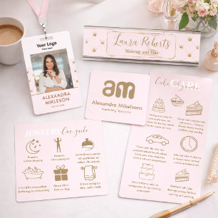 Sanfte Rosé Kronenästhetik Visitenkarte