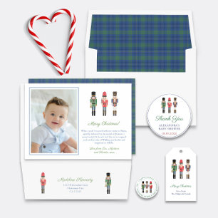 Traditionelle Weihnachts-Nutcracker Happy Holidays Runder Aufkleber