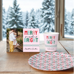 Frohe und helle Weihnachten Pappteller