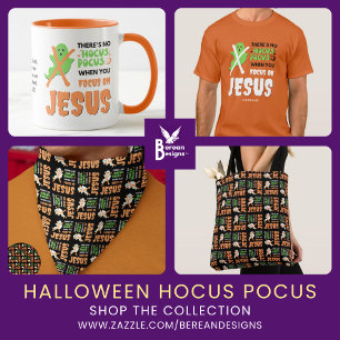 Stilvolles NO HOCUS POCUS Christlich Halloween Einladungspostkarte