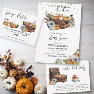 Diaper Raffle Halloween Autumn Pumpkin Begleitkarte