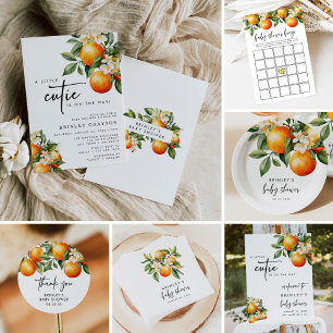 Kleine Süsse Windeln Raffle Sign Citrus Baby Dusch Poster