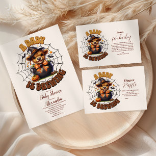 Invitation Un bébé brasse un Baby shower d'Halloween