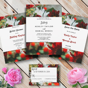 Elegante rote Rosen blühen Blume blumenreiche Hoch Save The Date