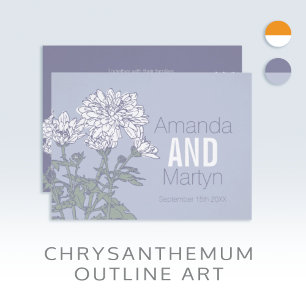 Hochzeitliche Chrysanthemum-Blume Hochzeit lädt ei Einladung