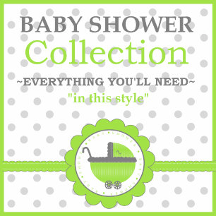 Green und Grey Polka Dots Baby Dusche Einladung