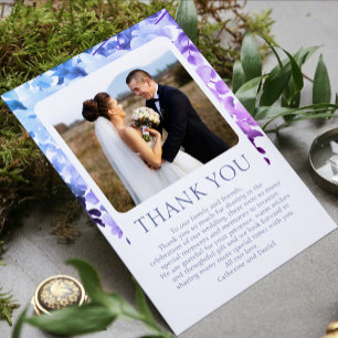 Sticker Rond Merci Watercolor Wisteria Floral Mariage